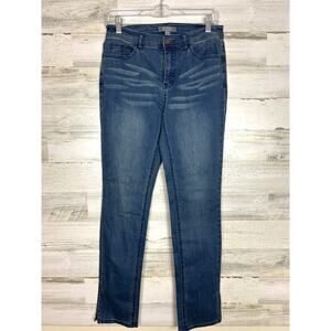 Lisa Rinna Women’s 4 Medium Wash Distressed Skinny Stretch Denim Jeans